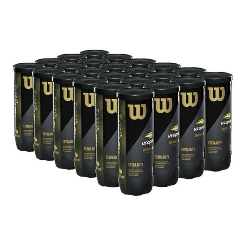 New 24 Sealed Cans Tennis Balls Wilson US Open Extra Duty 24x3 72 Total Court